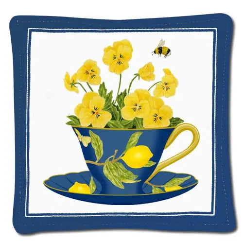 Spiced Mug Mat 5x5in - Lemon Teacup