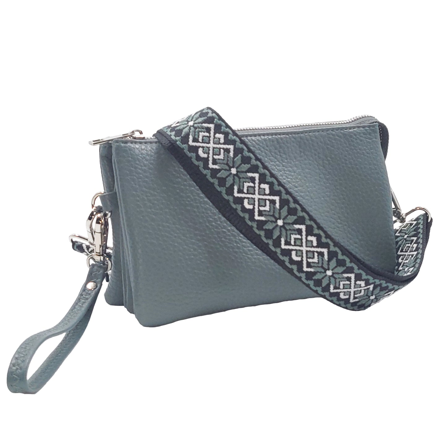 Stefani Wristlet Crossbody - Slate Blue