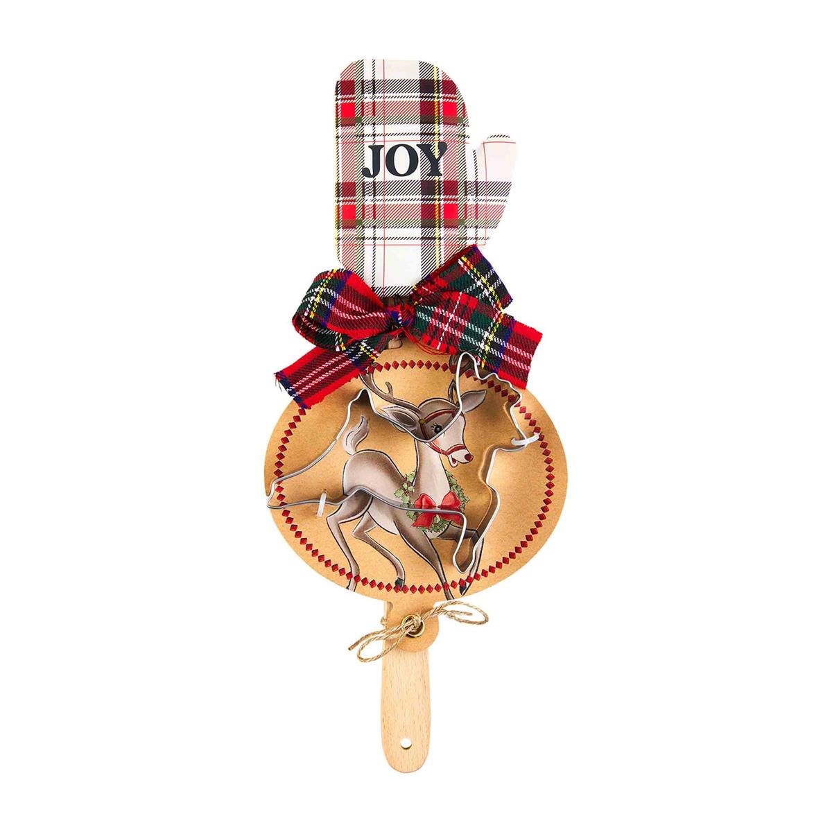 Tartan Spatula & Cookie Cutter Set - Joy