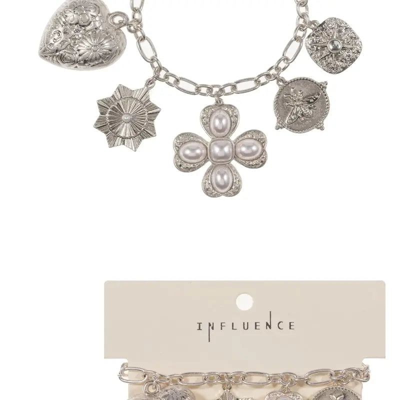 Bracelet - Charm Cluster Silver