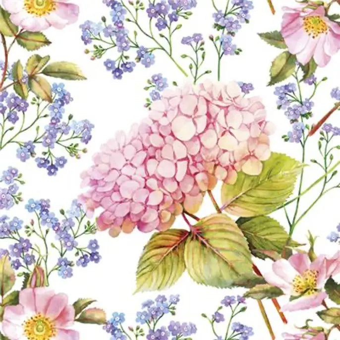 Lunch Napkins - Pink Hydrangea
