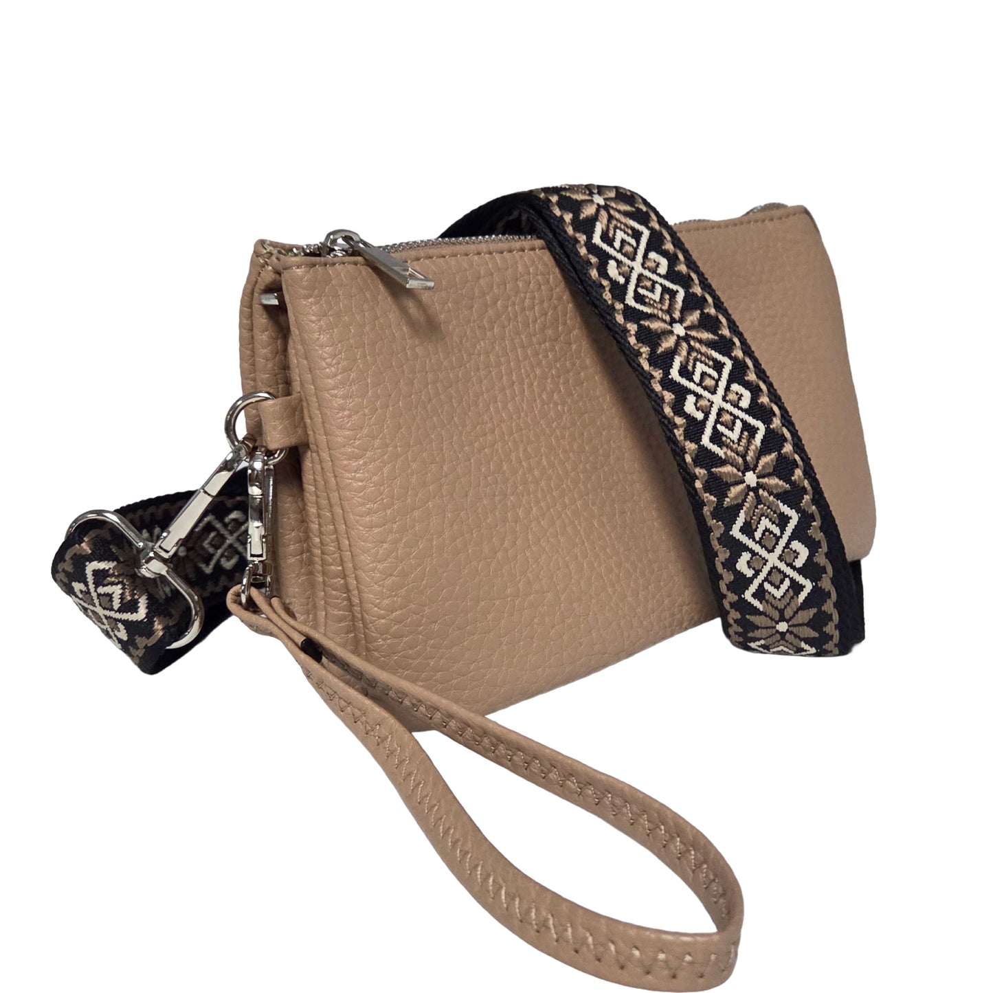 Stefani Wristlet Crossbody - Mocha
