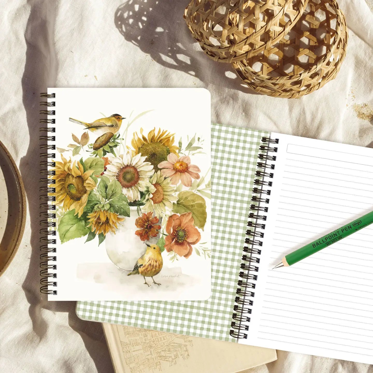 Spiral Medium Notebook - Sunflower