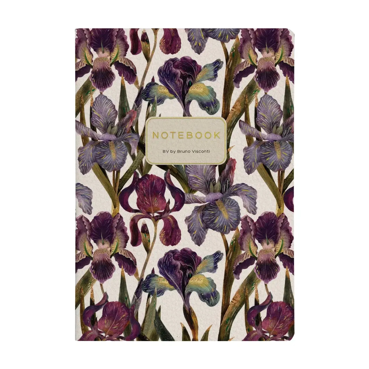Vegan Leather Notebook 6x8 - Irises
