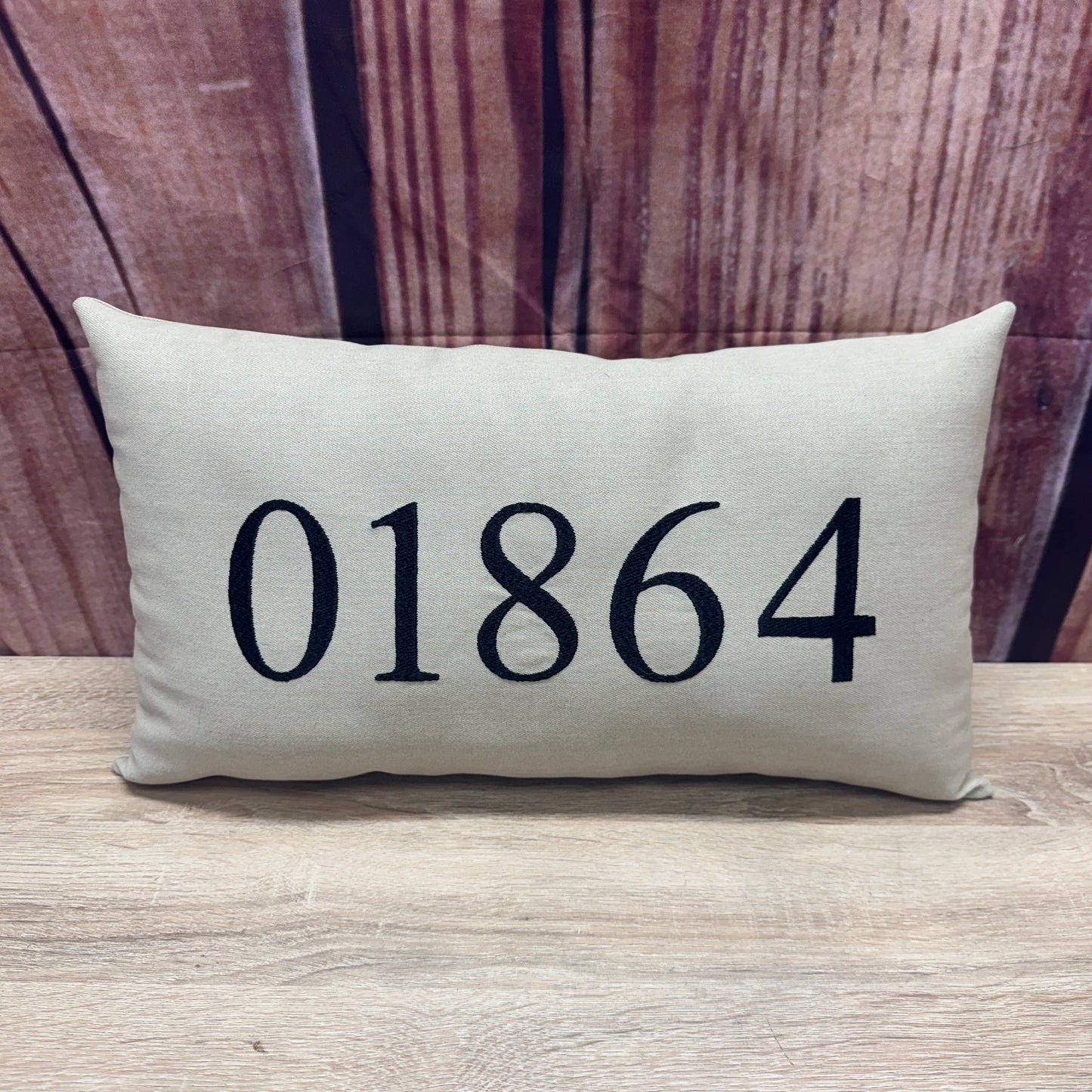 Zip Code Pillow - 01864 (Brown)