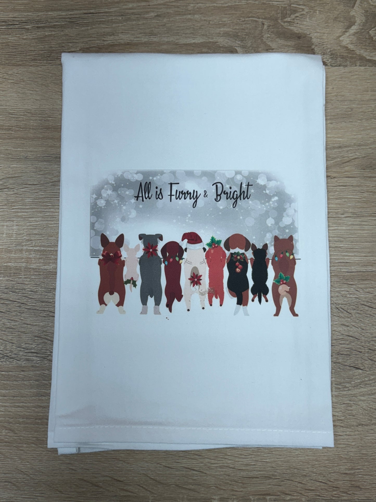 Decorative Tea Towel - Furry & Bright