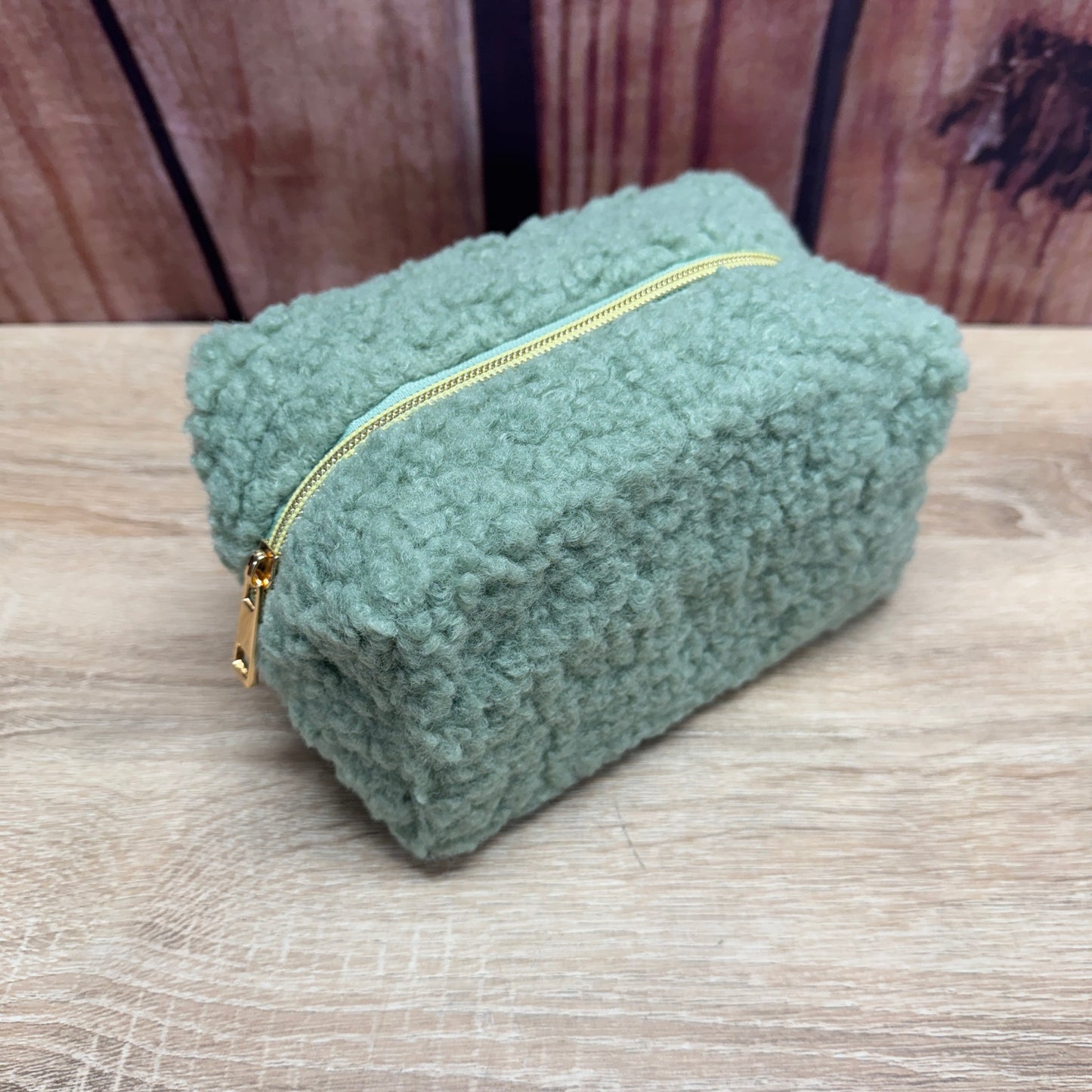 Teddy Bear Make Up Bag - Sage