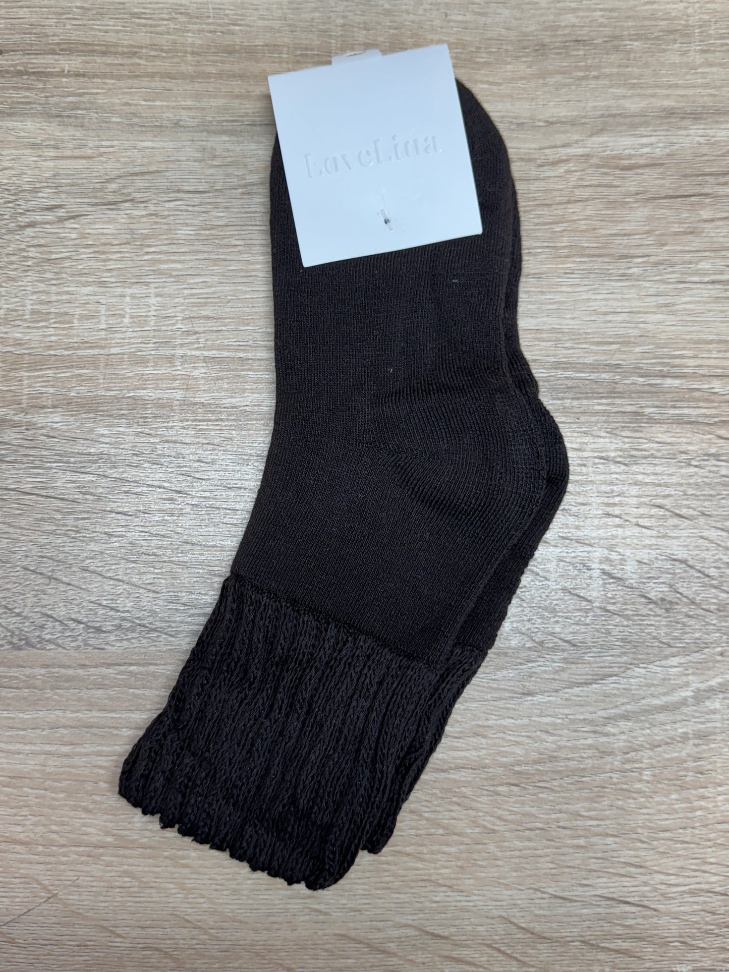 Chunky Knit Winter Essential Socks - Dark Brown