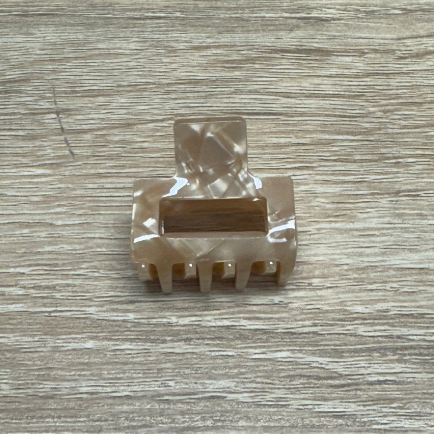 Mini Tortoise Hair Claw 1.25in - Tan