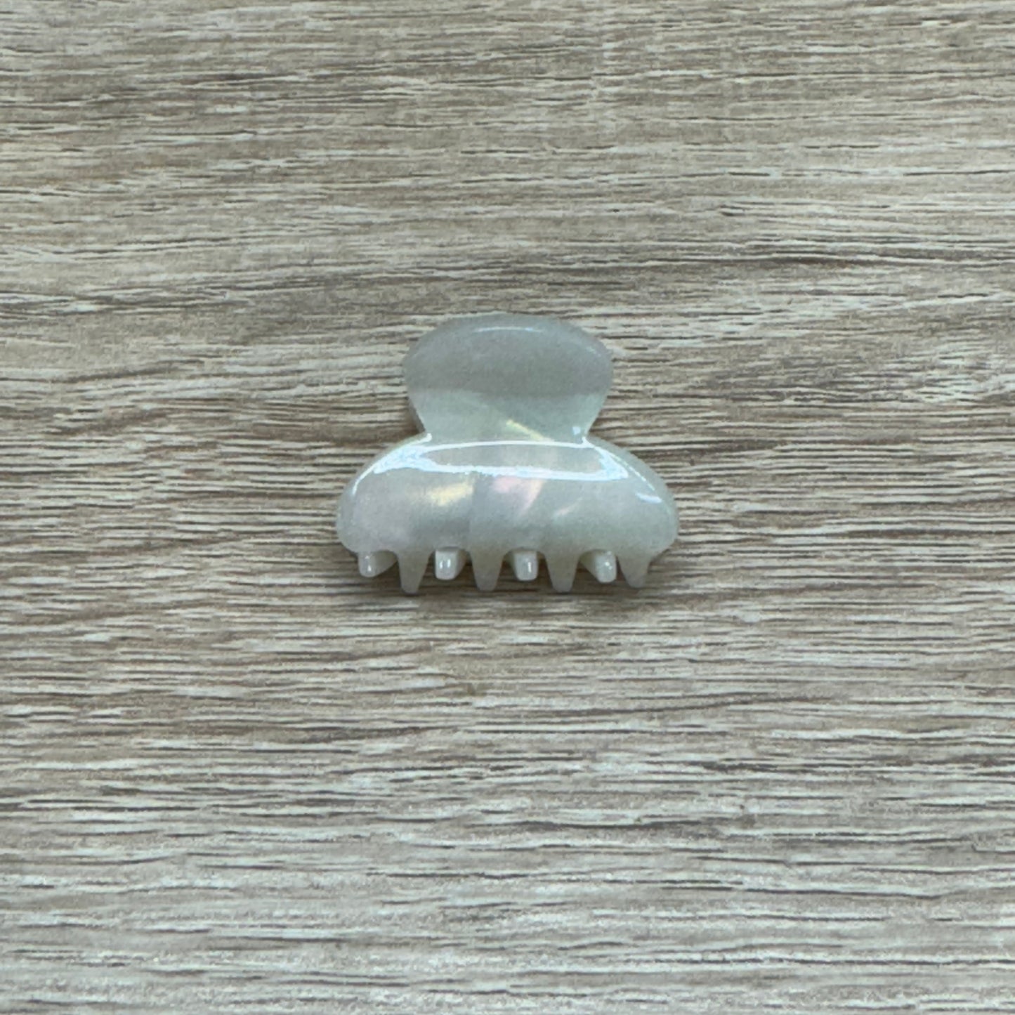 Mini Marble Claw Clips 1.25in - Cream