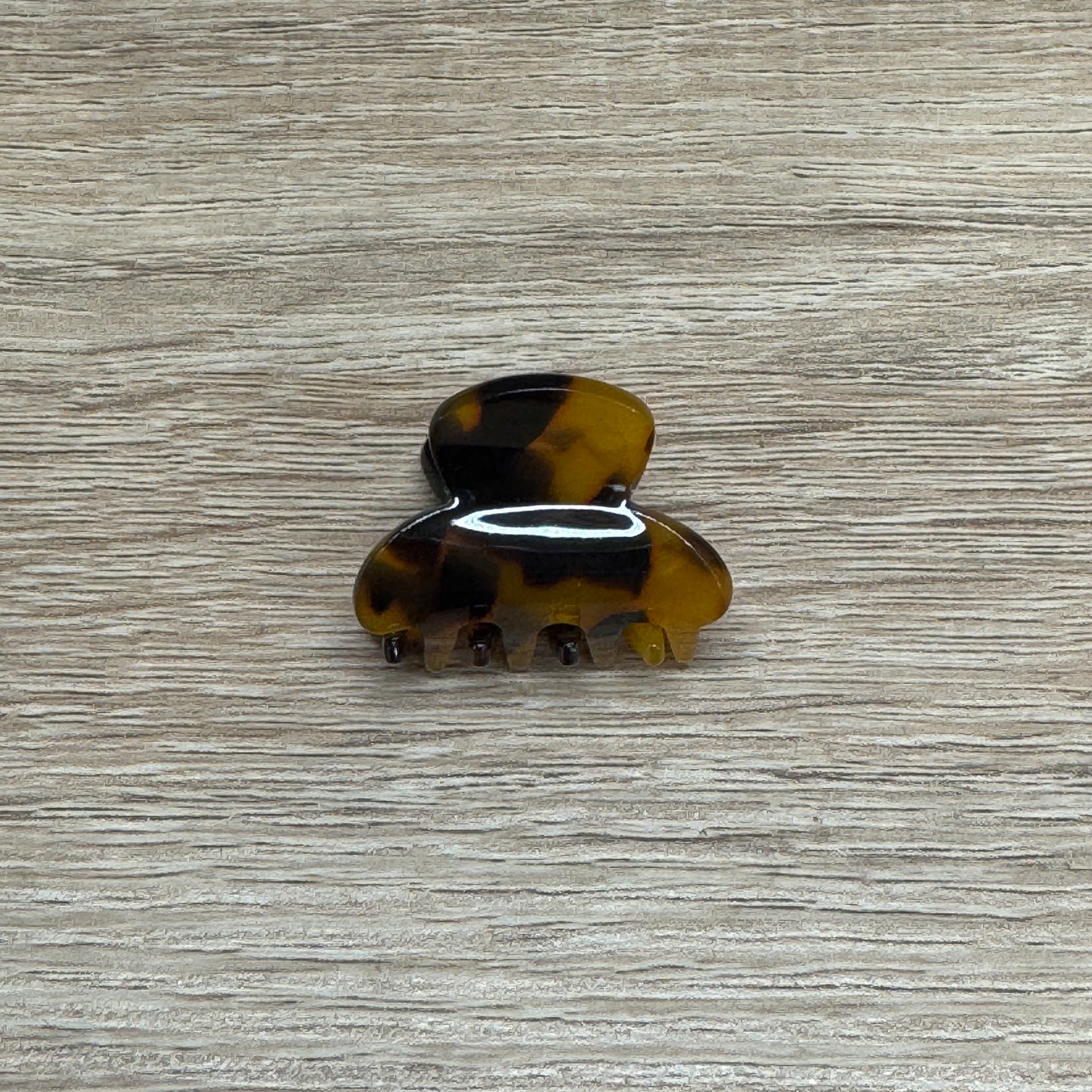 Mini Marble Claw Clips 1.25in - Brown Black