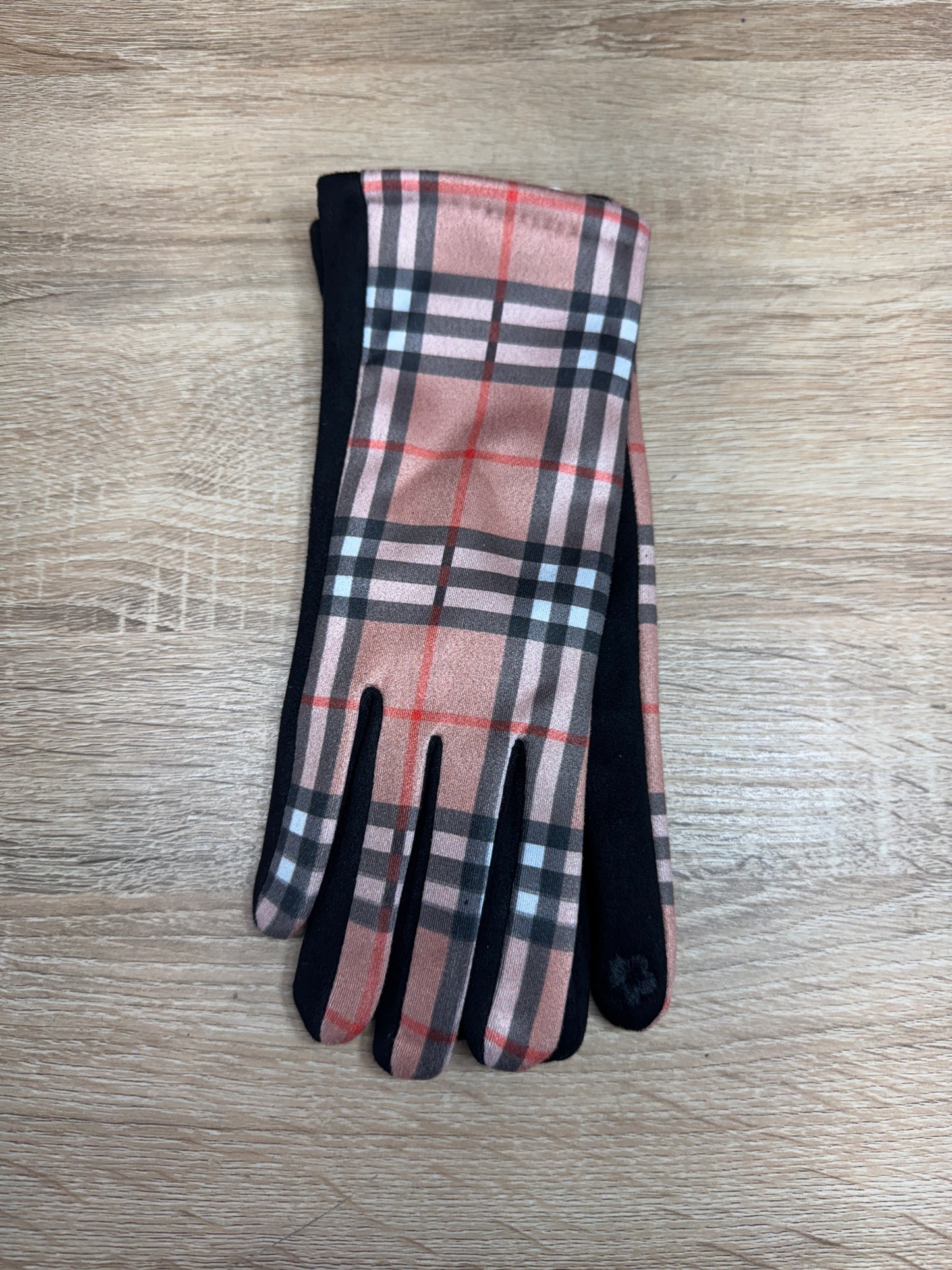 Suede Feel Touch Glove - Classic Plaid
