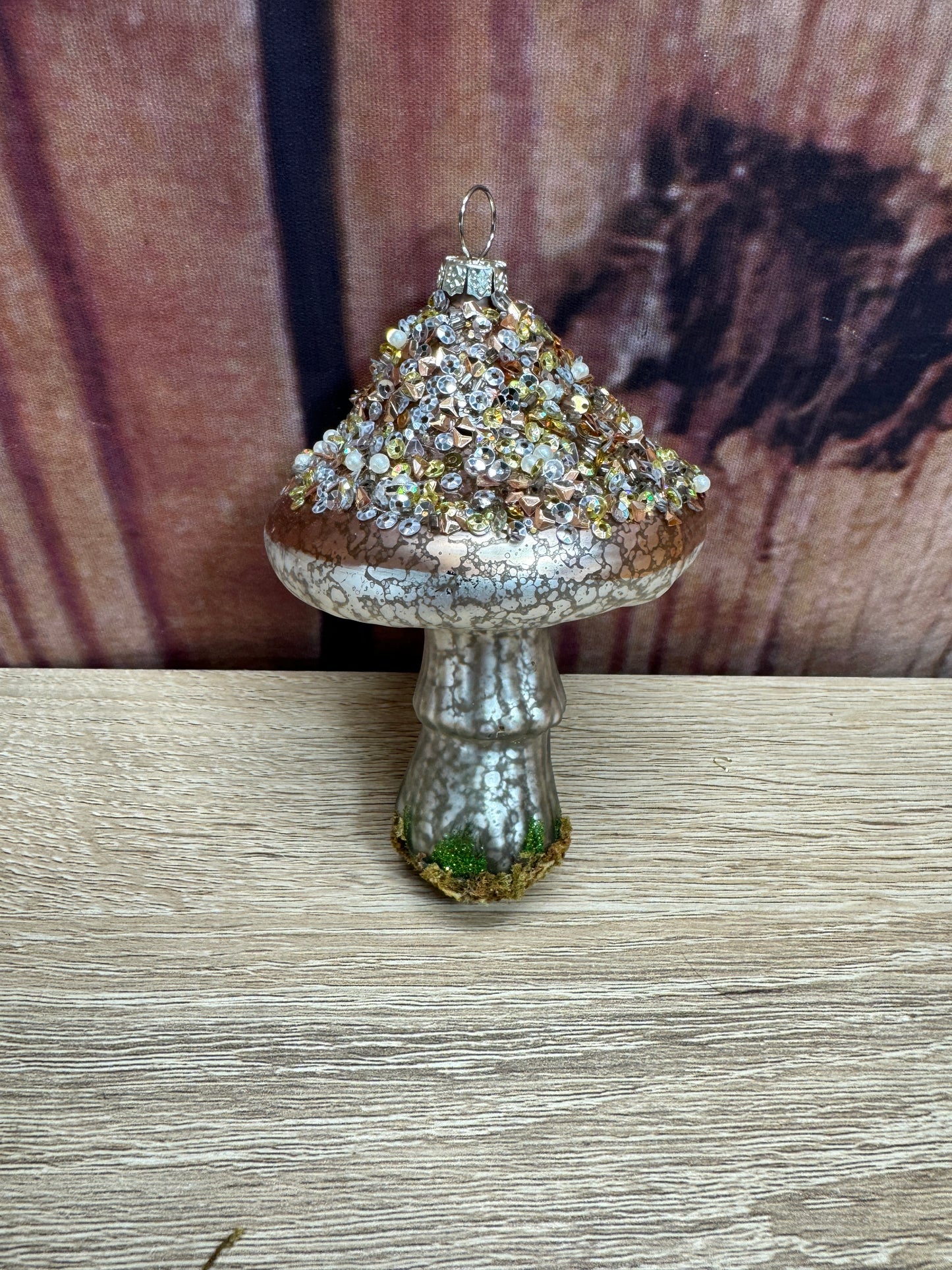 Christmas Ornament - Glitter Mushroom