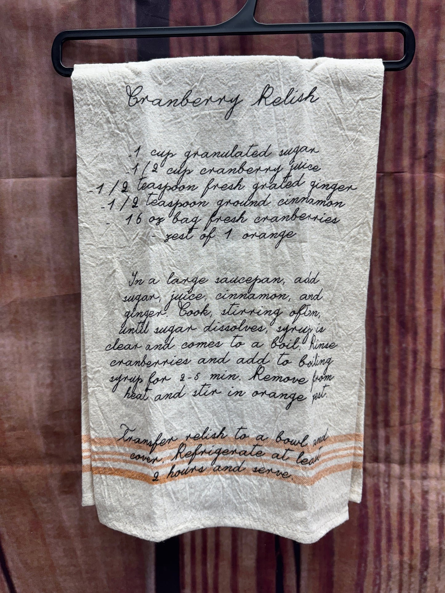 Recipe Towel - Cranberry Relish Recipe