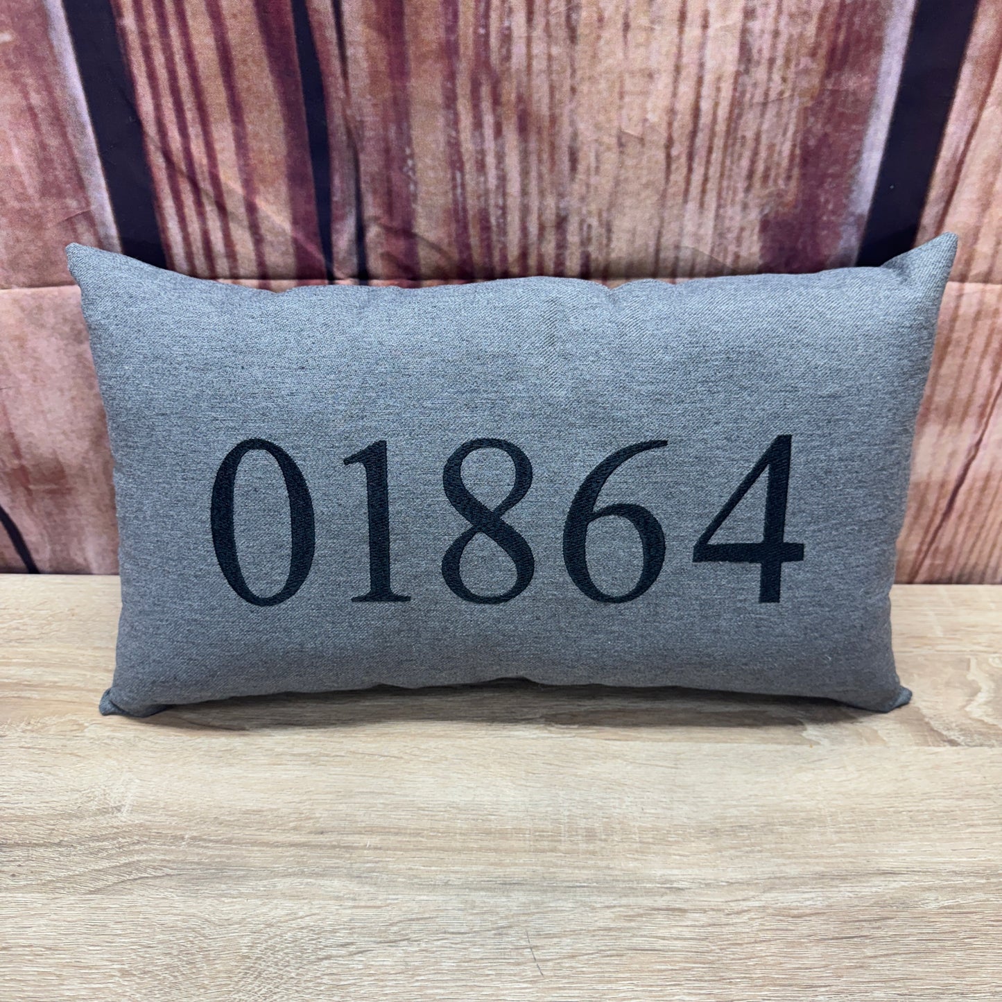 Zip Code Pillow - 01864 (Grey)