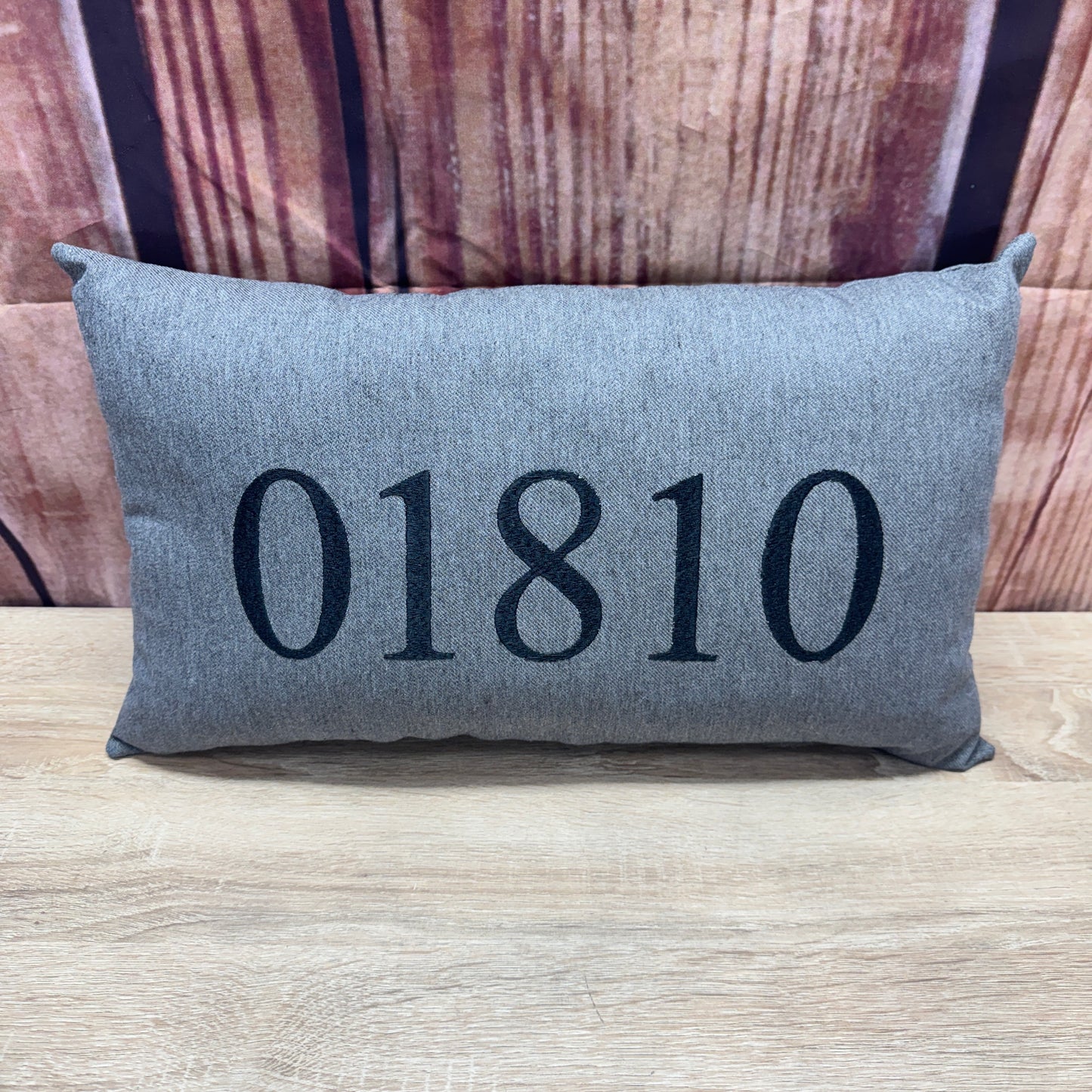 Zip Code Pillow - 01810 (Grey)