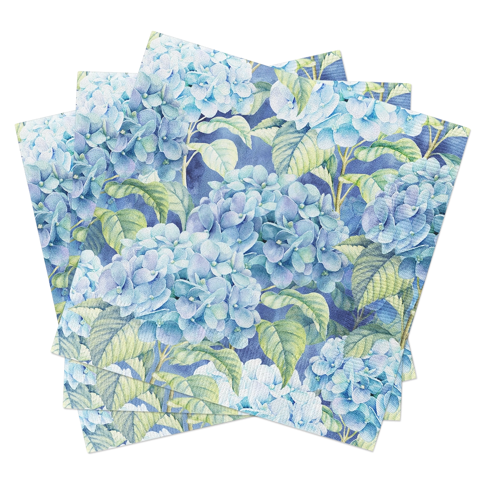 Lunch Napkins - Blue Hydrangea