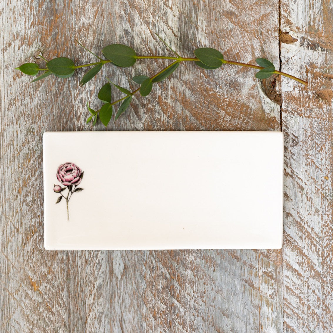 Bone China Soap Dish - Peony
