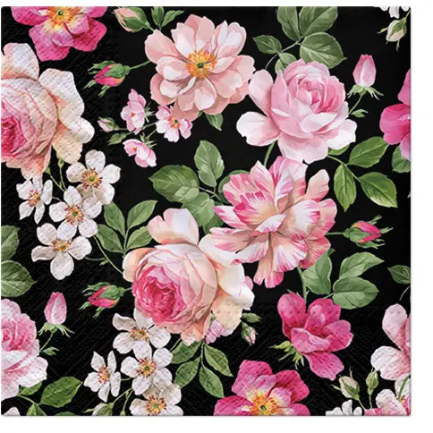 Lunch Napkins - Pink Roses Glory