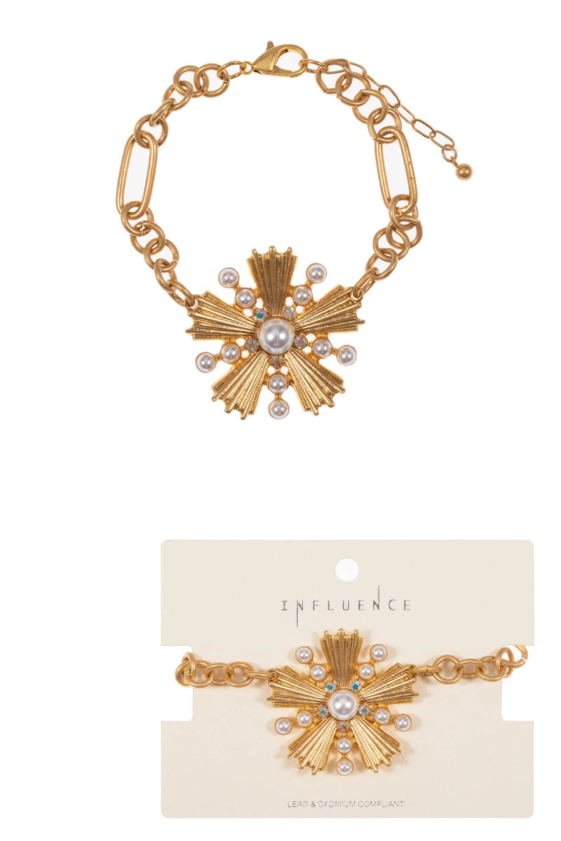 Bracelet - Big Flower Gold