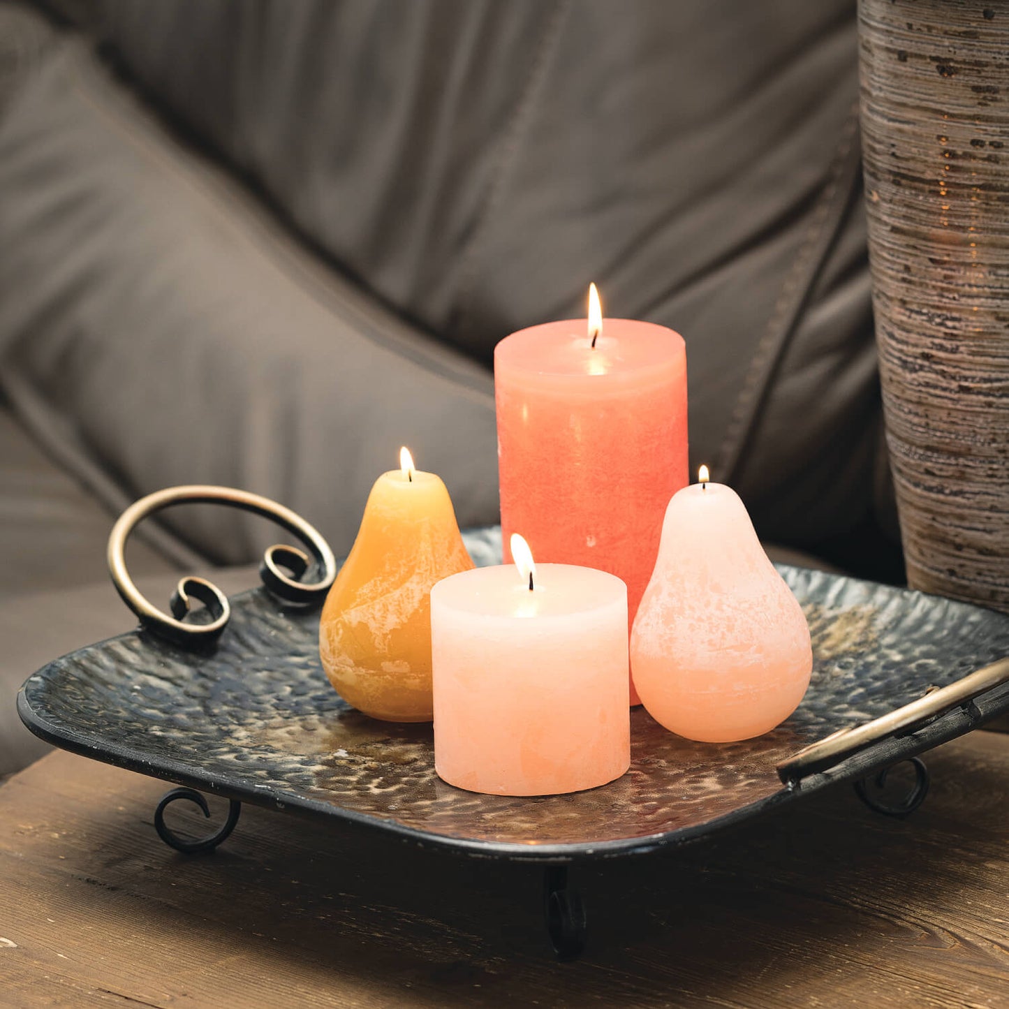 Pear Candle - Pink Sand