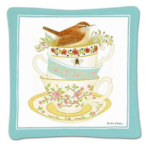 Spiced Mug Mat 5x5in - Stack of Teacups