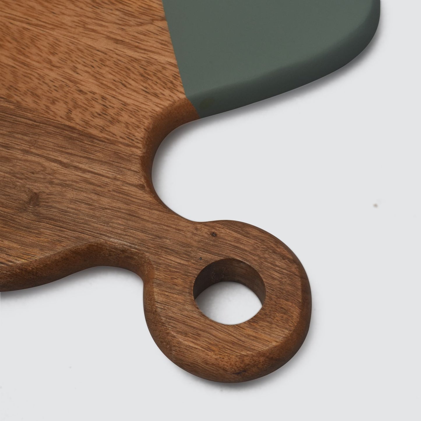 Organic Shaped Mango Wood Cutting Board - Sky Gray