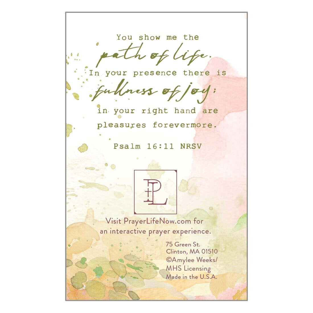 Prayer Card - Your Presence