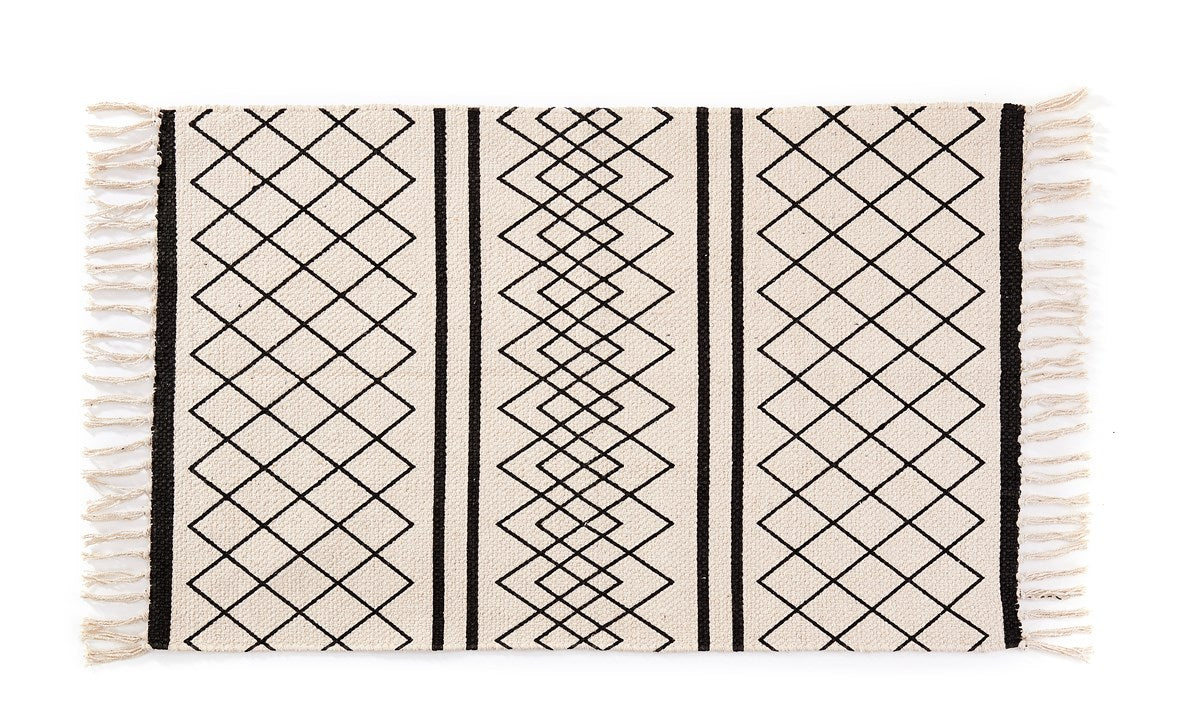 Area Rug 20x31 - Black & Off White 2