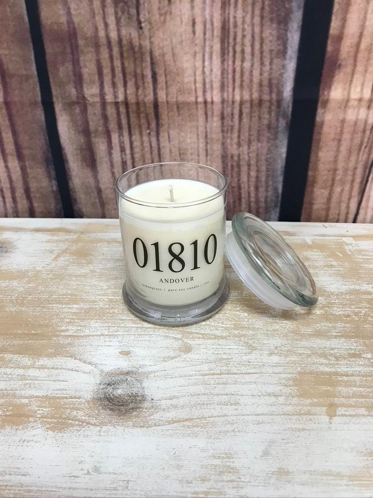 Zip Code Candle - Andover 01810 (Lemongrass)