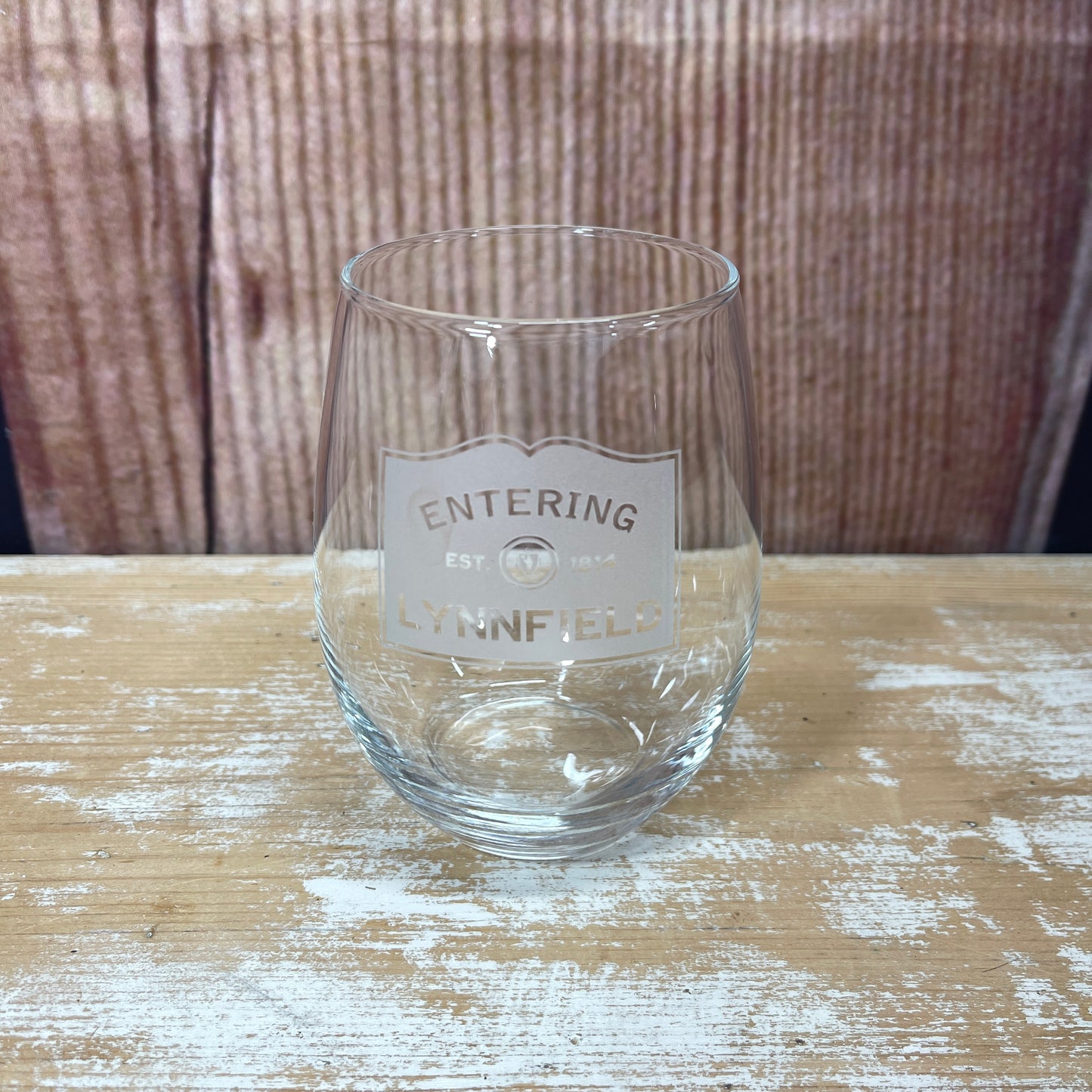 Zip Code Stemless Glass - Entering Lynnfield