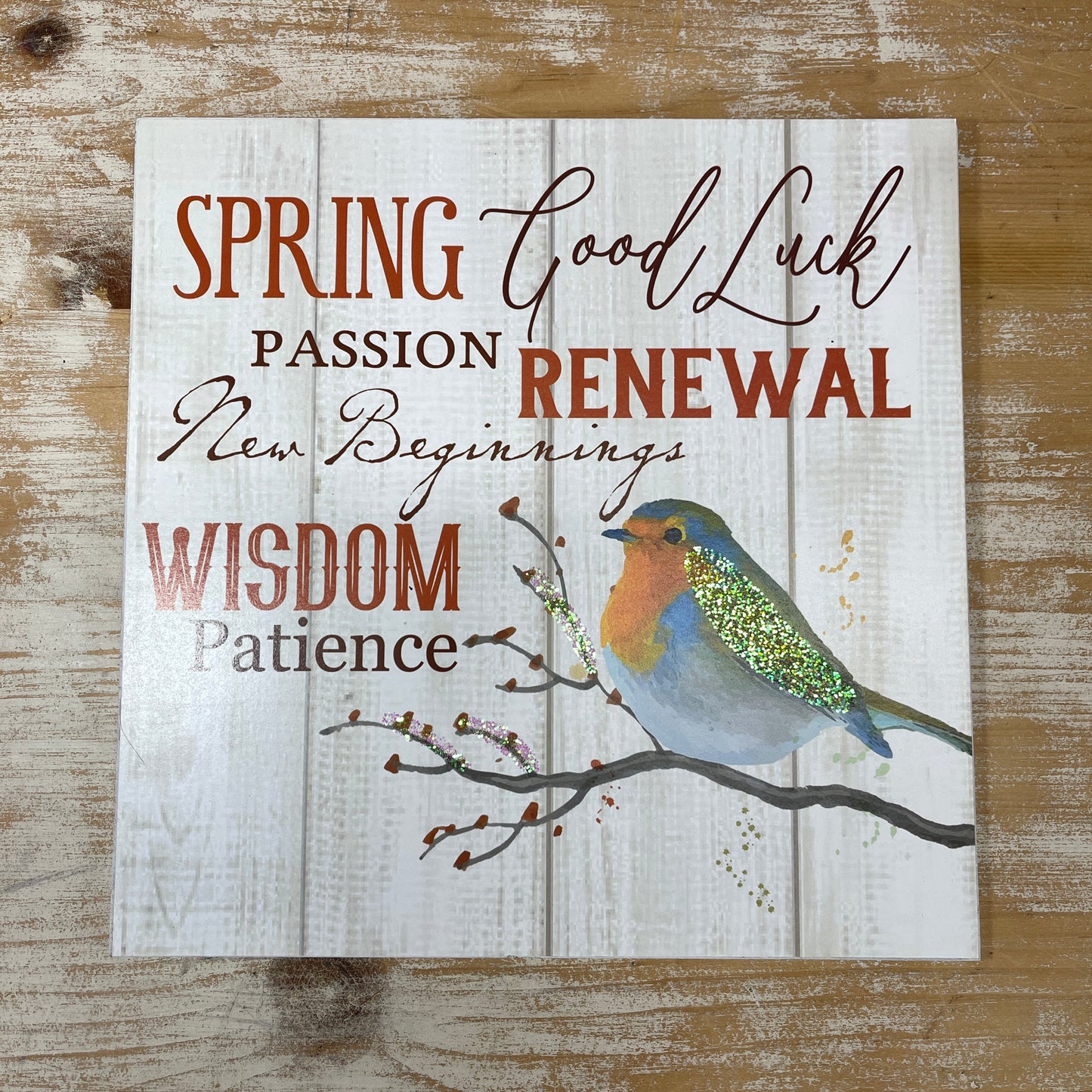 Square Bird Wall Plaque - Renewal