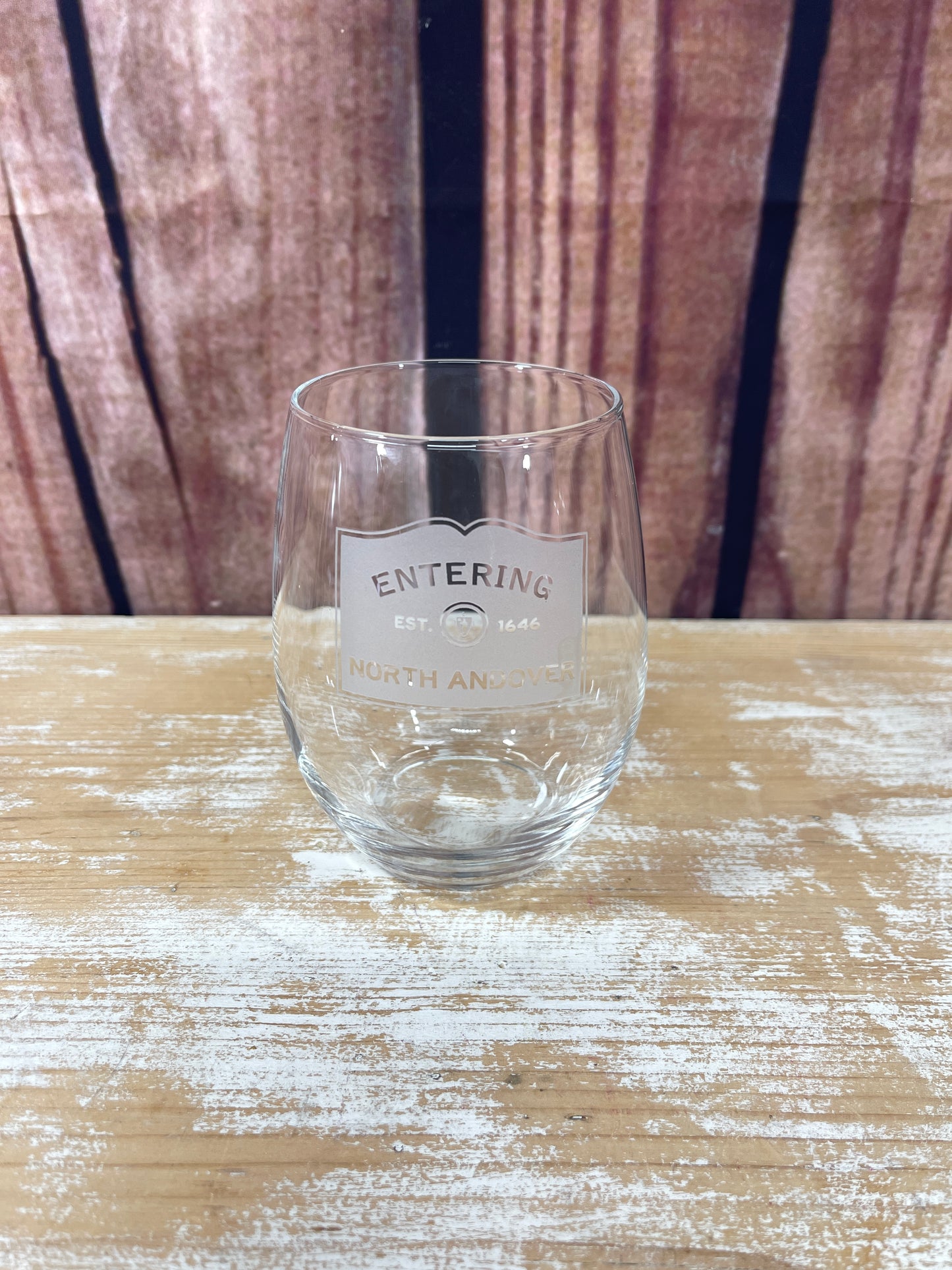 Zip Code Stemless Glass - Entering North Andover
