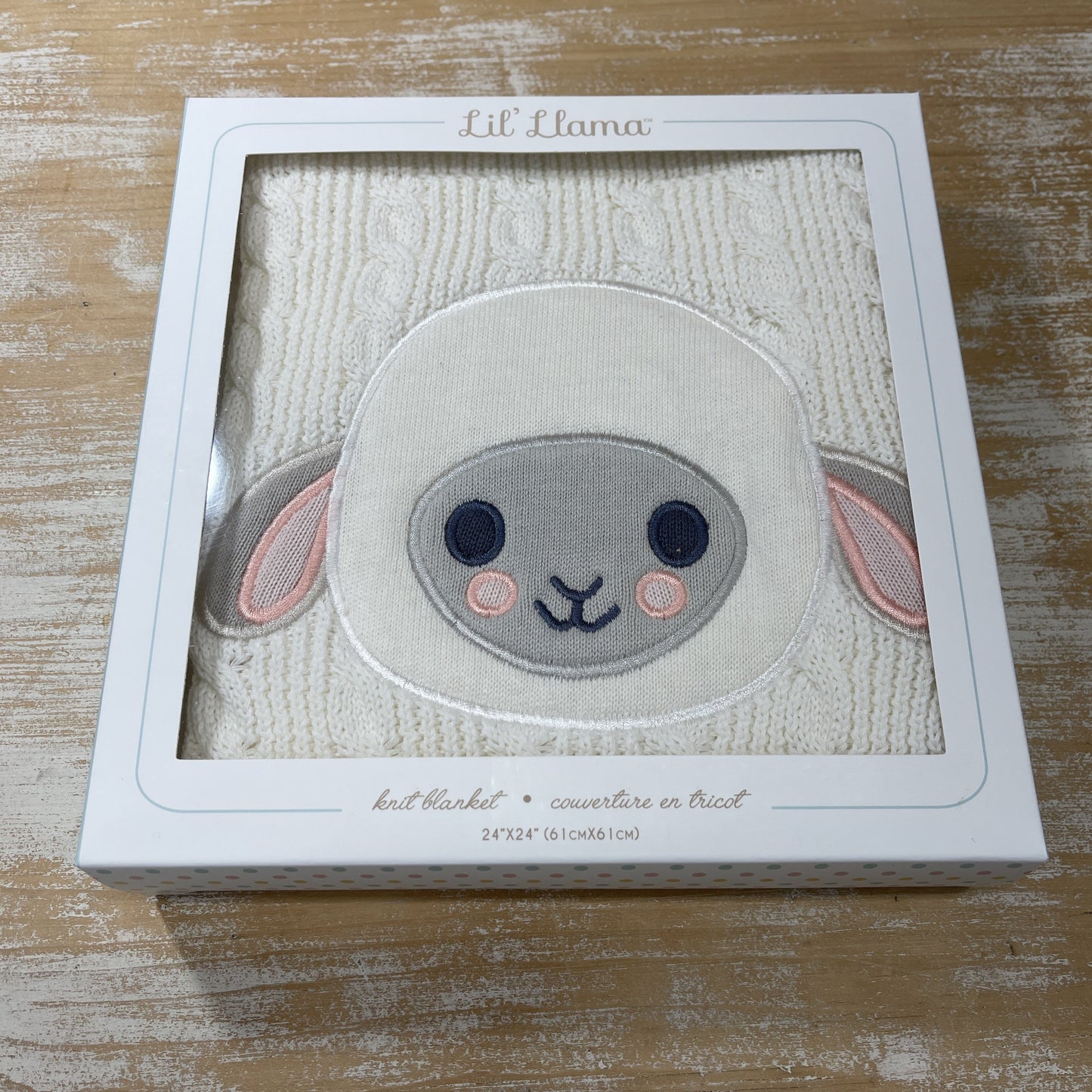 Lil Llama Knit Blanket - Lamb