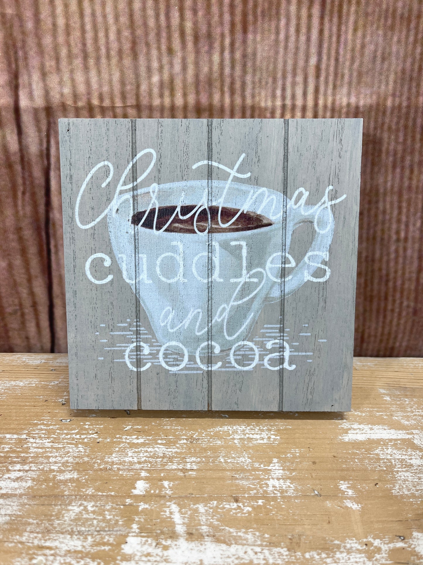 Desk Block Sentiment - Christmas Cuddles