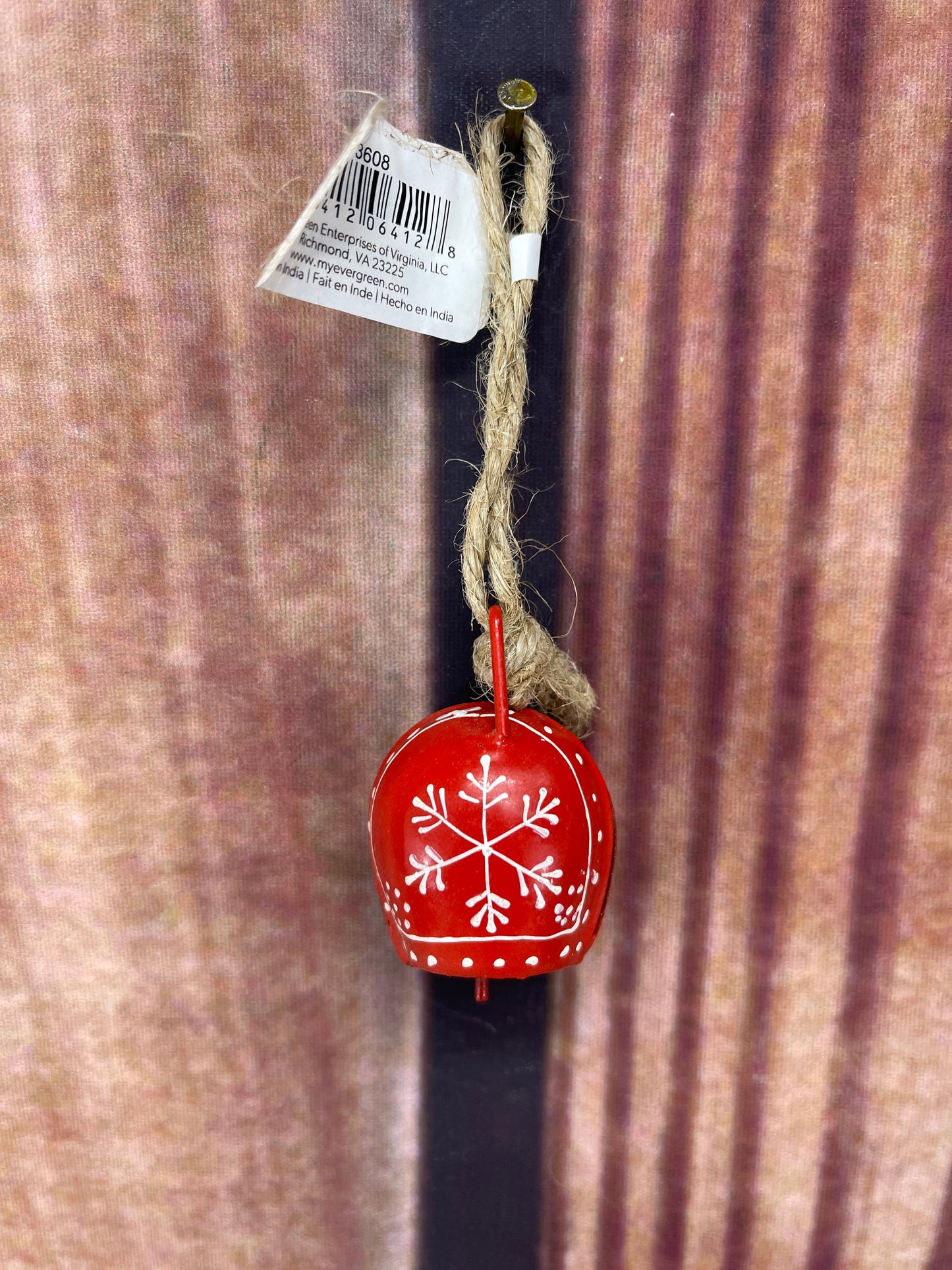 Mini Bell Ornament - Red