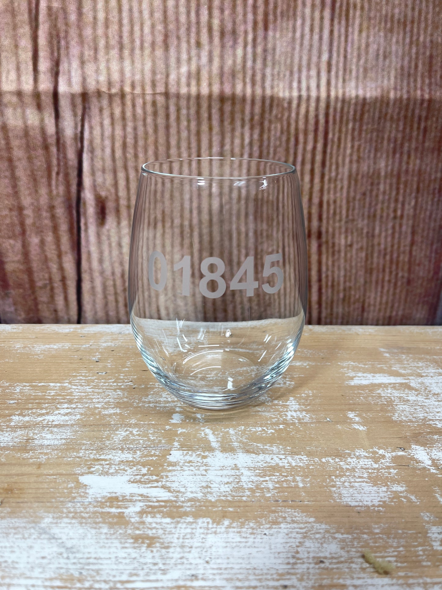Zip Code Stemless Glass - 01845