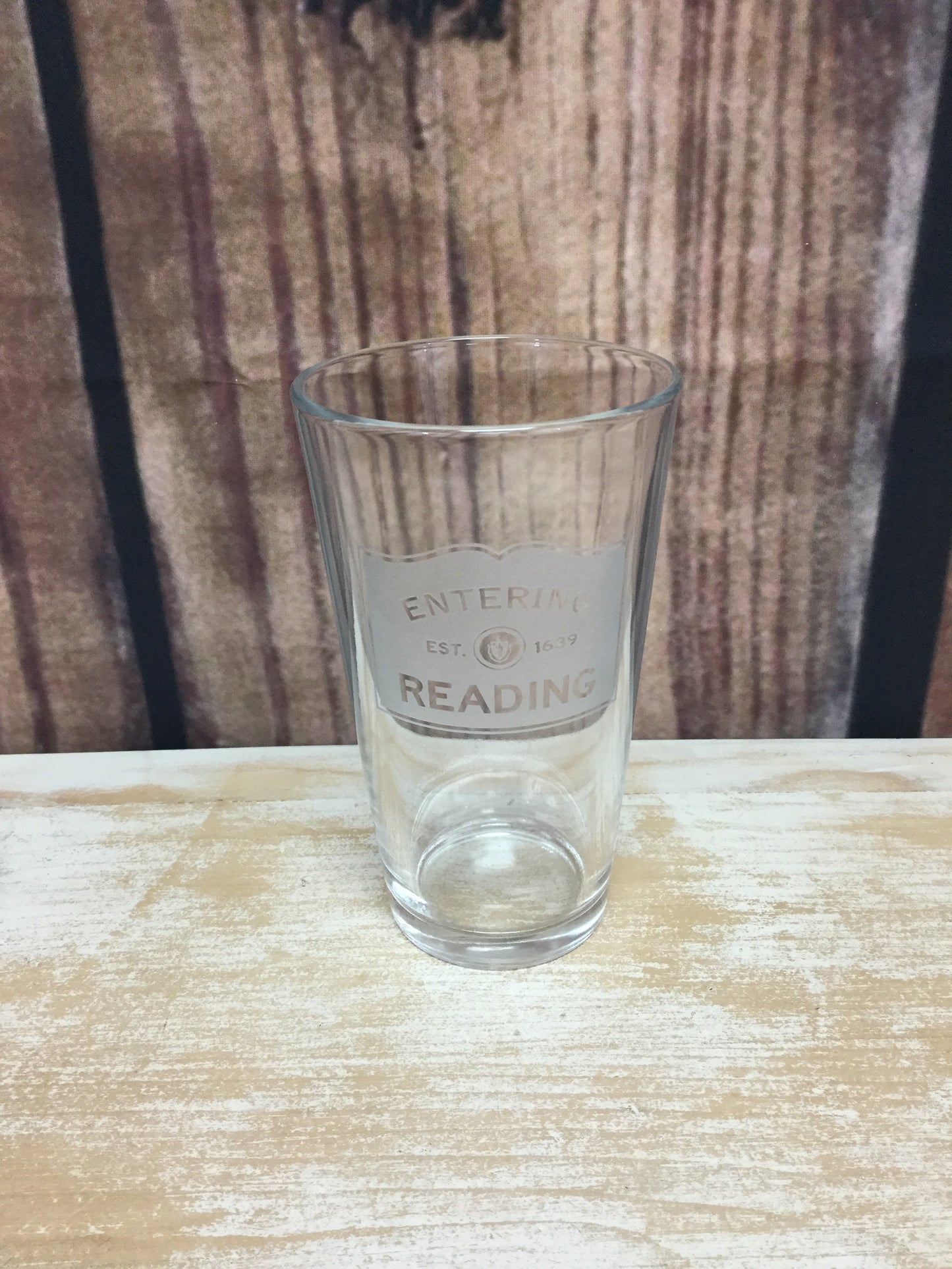 Zip Code Beverage Glass - Entering Reading