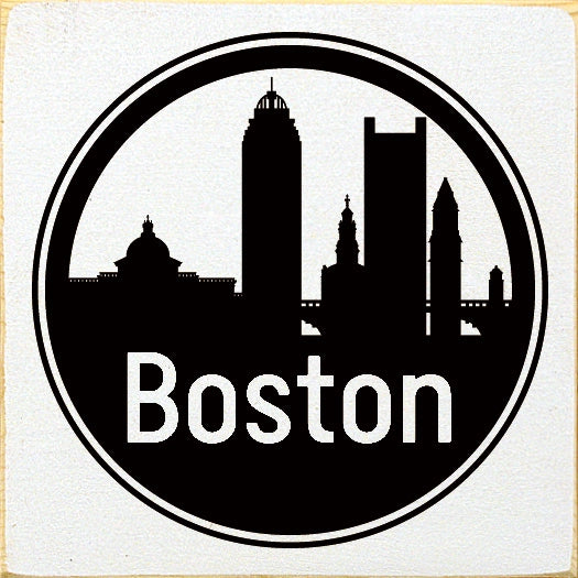 Wall Decor 7x7 - Boston Circle Skyline