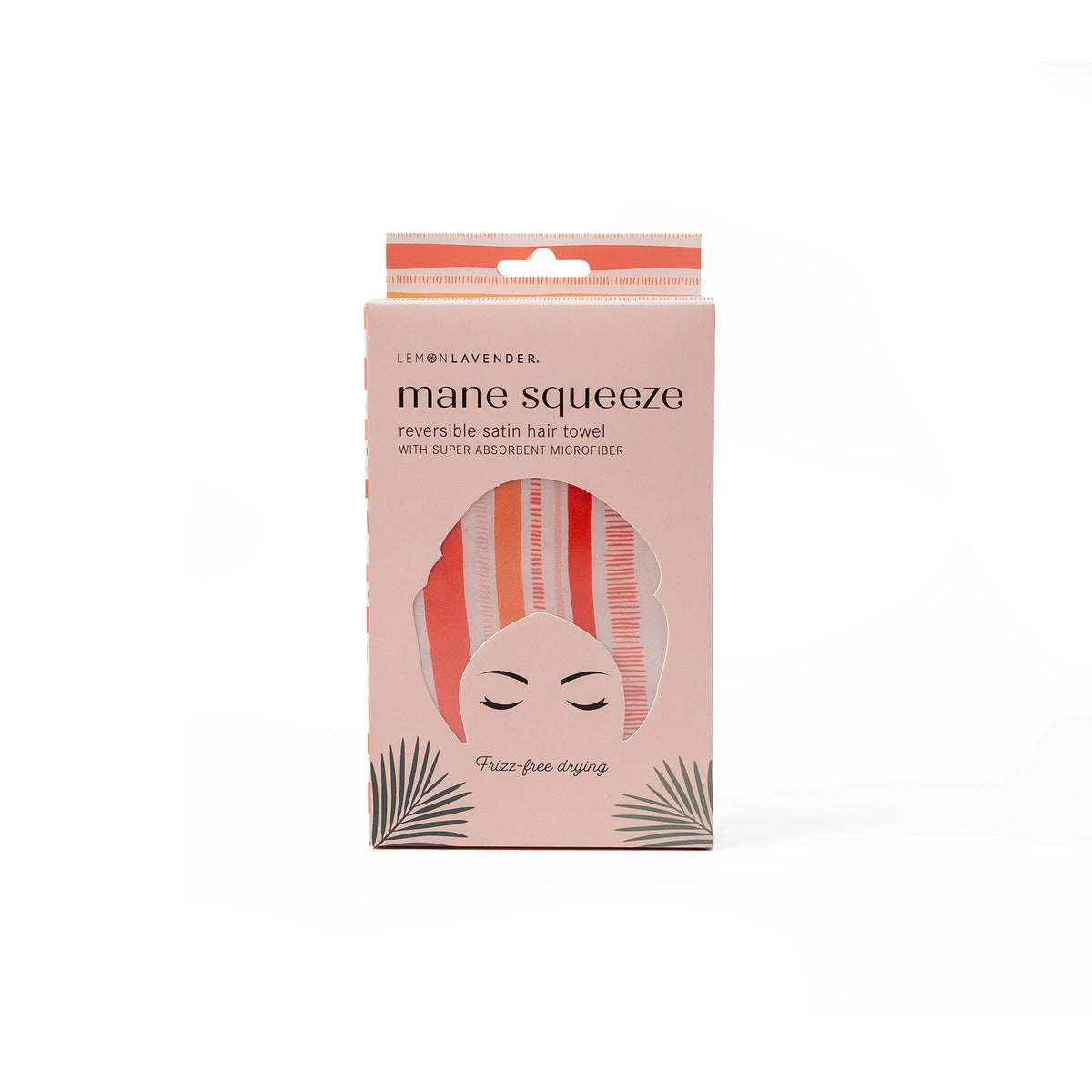 Reversible Satin Hair Towel - Peach