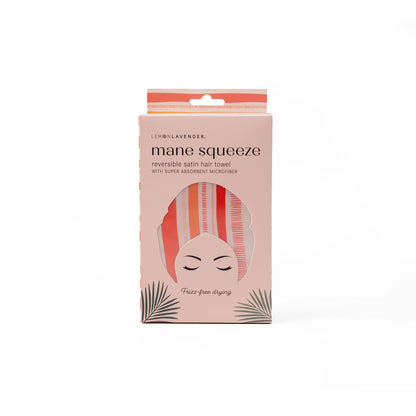 Reversible Satin Hair Towel - Peach