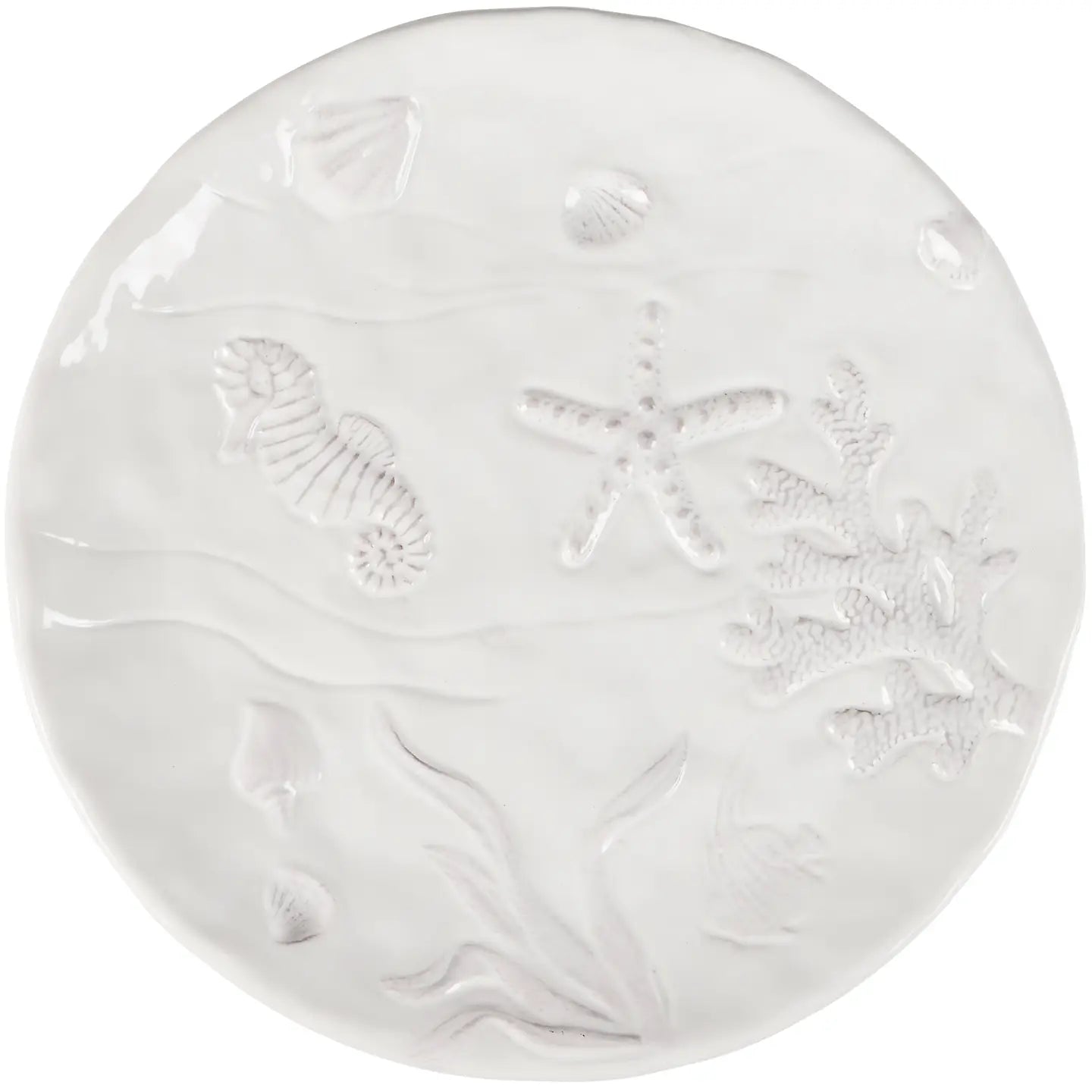 Dinner Plate 11in - Embossed Beach