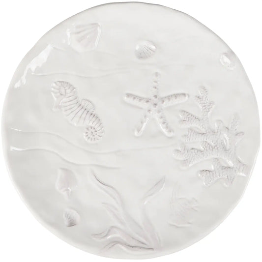 Dinner Plate 11in - Embossed Beach