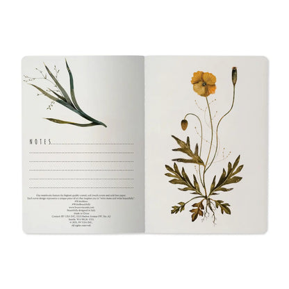 Notebook 8x6 - Violets and Greens