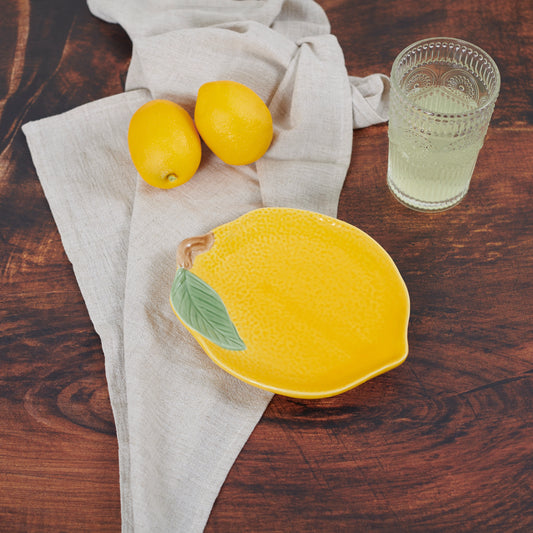 Stoneware Plate 8x6 - Lemon