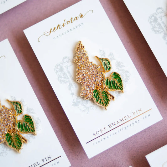 Enamel Pin - Purple Lilac Gold