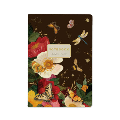 Notebook 8x6 - Butterflies and Peonies
