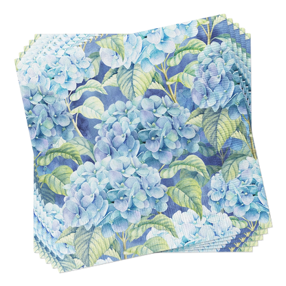 Lunch Napkins - Blue Hydrangea