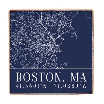 Rustic Square Block - Boston City Grid Coordinates
