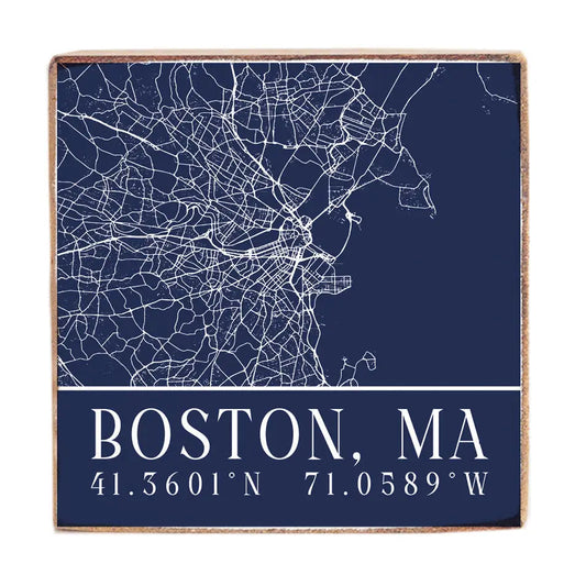 Rustic Square Block - Boston City Grid Coordinates
